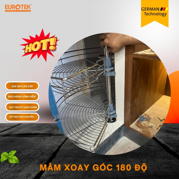 Mâm xoay góc 180 độ EU180V Eurotek