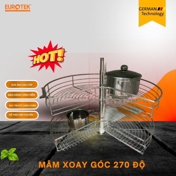 Mâm xoay góc 270 độ EU270V Eurotek