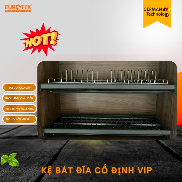 Kệ bát đĩa cố định VIP ECD900 Eurotek
