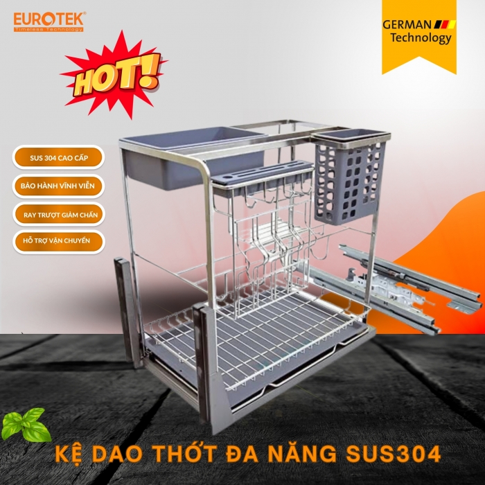 Kệ dao thớt đa năng SUS304 EDT250 Eurotek