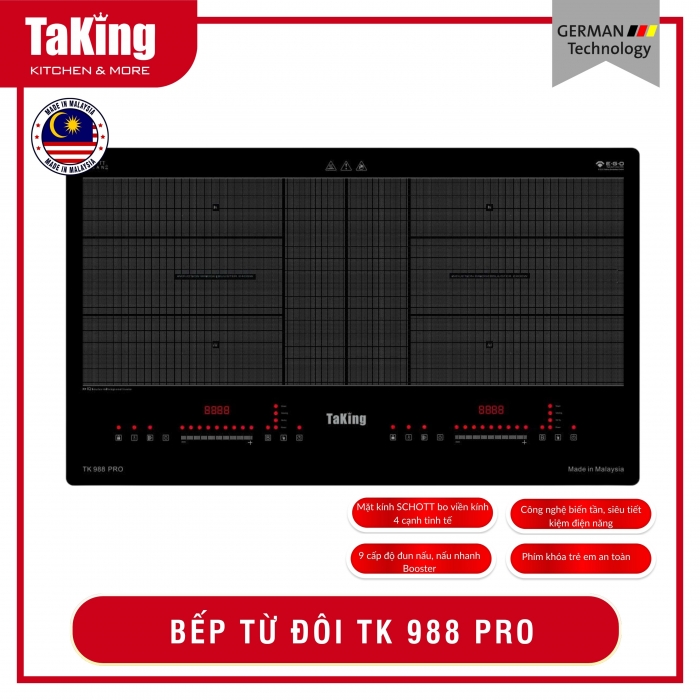 Bếp Từ Đôi TK 988 Pro TaKing 